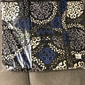 Vera Bradley Villager Tote Canterbury Cobalt Retired Pattern NWT